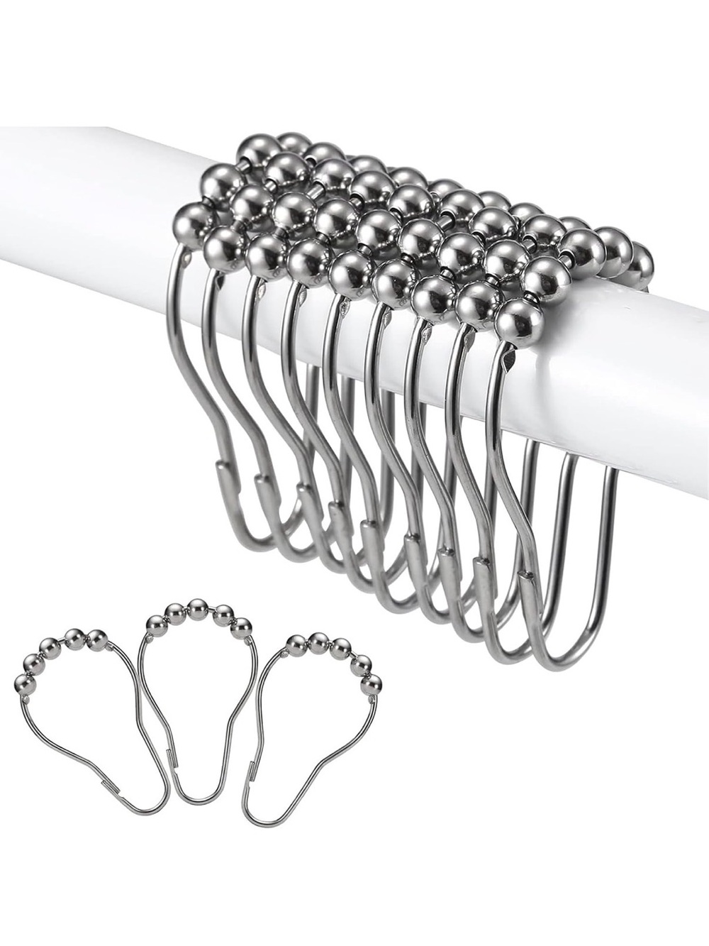 💫10/$25 • Rustproof Shower Curtain Rings Hooks